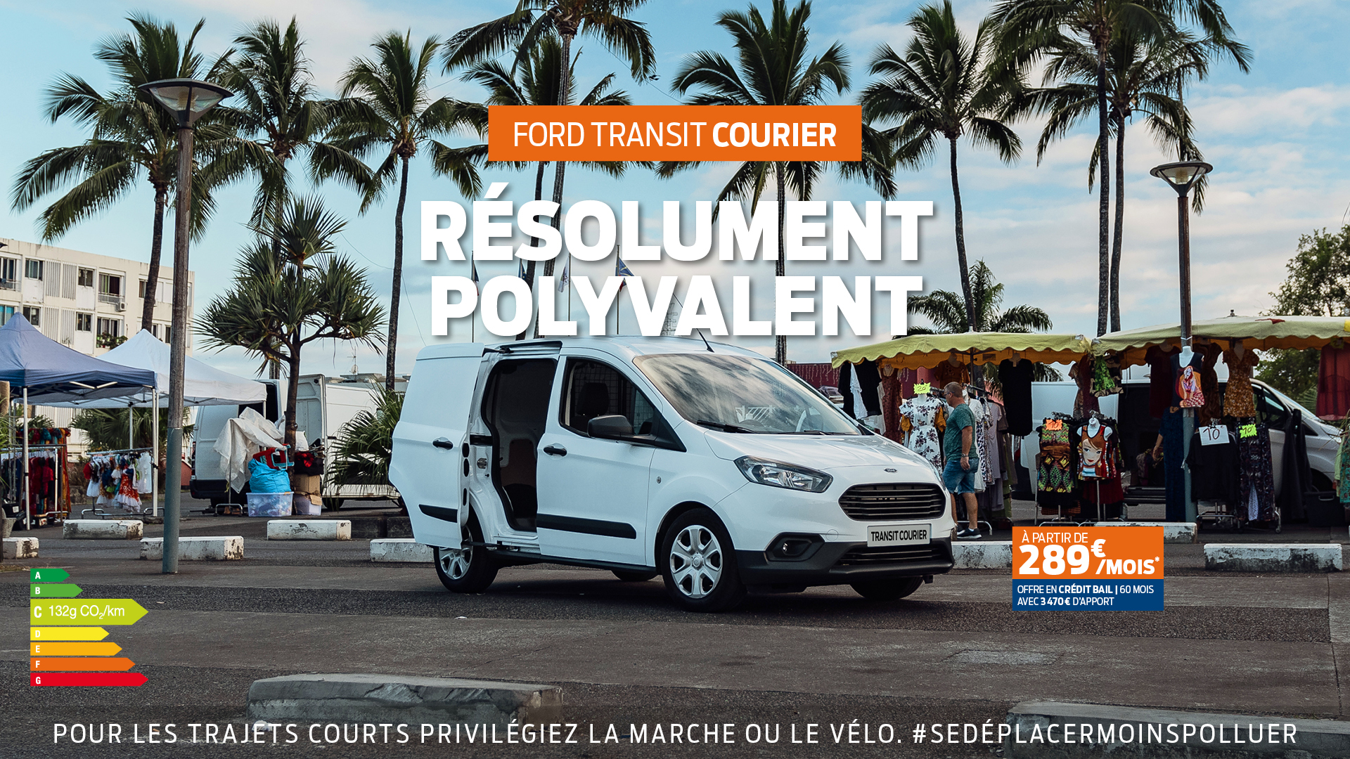 Ford Transit Courier à partir de 289€/mois * Ford Réunion