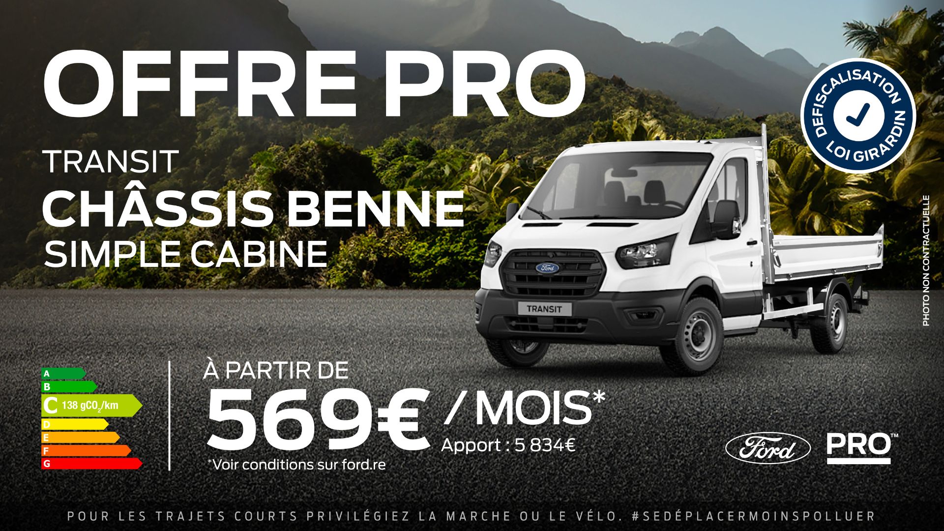 Transit châssis benne - Ford Réunion - Octobre 2024